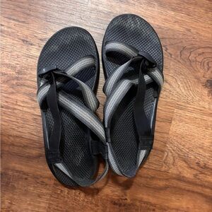 Chaco Black and Gray Strapped Sandals